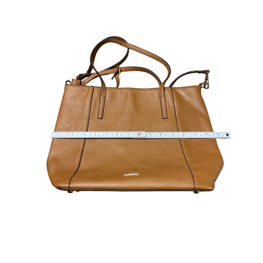ALDO Tan Polyurethane Tote Wrk Bag Purse Shoulder Strap Neutral Classic Designer